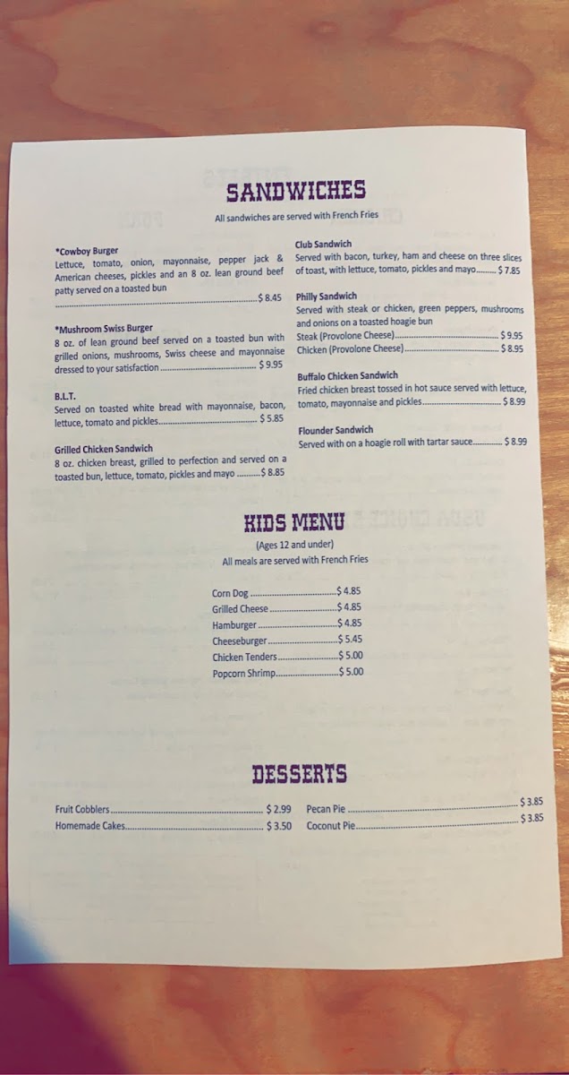 Menu Cowboy Restaurant-10