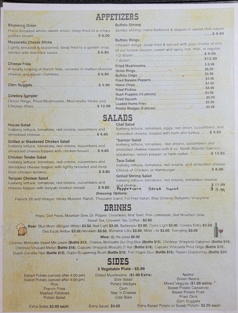 Menu Cowboy Restaurant-2